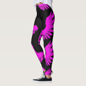 Leggings Mercure Pink et Noir rayé Athlétisme (Gauche)