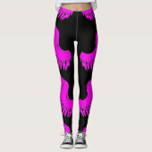 Leggings Mercure Pink et Noir rayé Athlétisme (Devant)