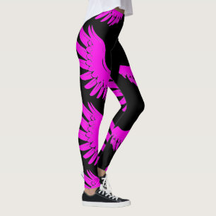 Leggings Mercure Pink et Noir rayé Athlétisme