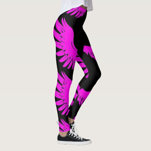 Leggings Mercure Pink et Noir rayé Athlétisme (Droite)