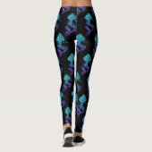 Leggings Mermaid aqua blue ombre motif (Dos)