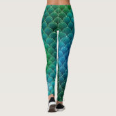 Leggings Mermaid bleu vert (Dos)