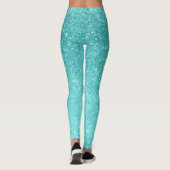 Leggings Mermaid en verre d'eau bleu Parties scintillant ét (Dos)