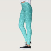 Leggings Mermaid en verre d'eau bleu Parties scintillant ét (Gauche)