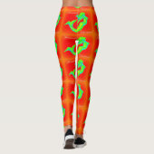 Leggings mermaid noël rouge/vert (Dos)