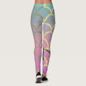 Leggings Mermaid On ombre Mermaid Tail Scales (Dos)