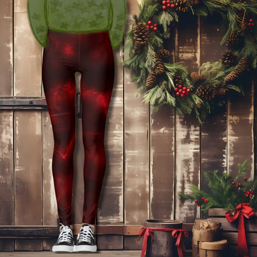 Leggings Merry & Bright Festive Red