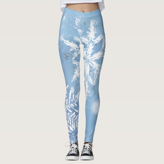 Leggings Merveilleuse neige de Noël (Devant)