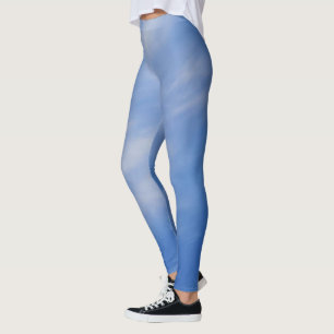 Leggings Mesdames Sporty Chic Active Wear Blue Sky