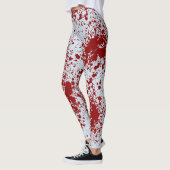 Leggings Mess sanglant sur bleu (Gauche)