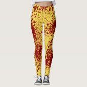 Leggings Mess sanglant sur jaune (Devant)