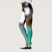 Leggings Message dans une bouteille : Brown Abstrait, Turqu (Gauche)