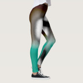 Leggings Message dans une bouteille : Brown Abstrait, Turqu (Droite)