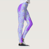 Leggings met Abstract blauw en Paars ontwerp (Rechts)