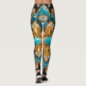 Leggings met Bahamas Kleuren ontwerp (Achterkant)