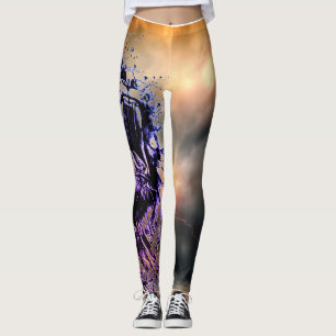 LEGGINGS MET BEHAALDE TIGER EN STORM SKY