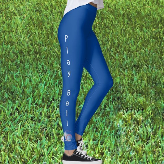 Leggings met blauw Baseball Play Ball