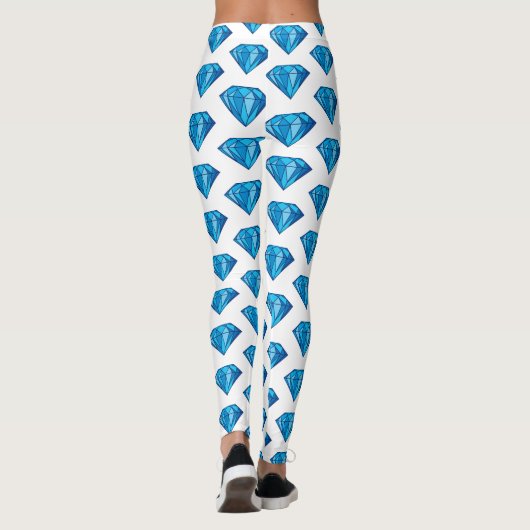 Leggings met blauw diamant (Achterkant)