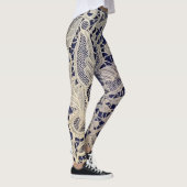Leggings met blauw en kant (Rechts)