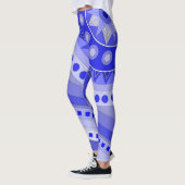 Leggings met blauwe casual kunst (Links)