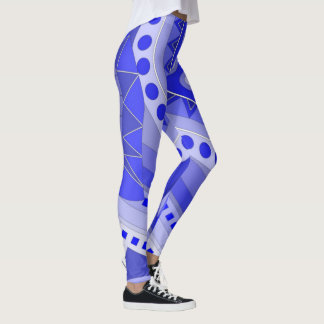 Leggings met blauwe casual kunst