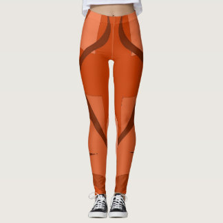 Leggings met blauwe casual kunst