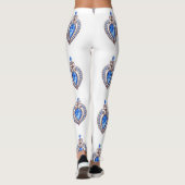 Leggings met blauwe diamanten harten (Achterkant)