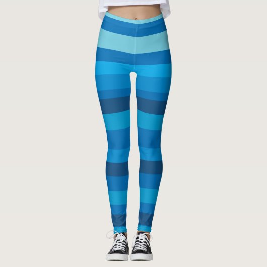 Leggings met blauwe strepen (Voorkant)