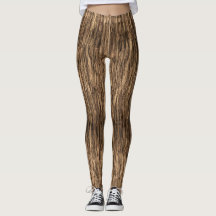 Leggings met bruinboomschors