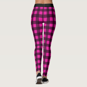 Leggings met buffels voor zwarte en roze cheque