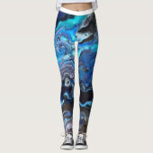 Leggings met een blauwe lagune (Voorkant)
