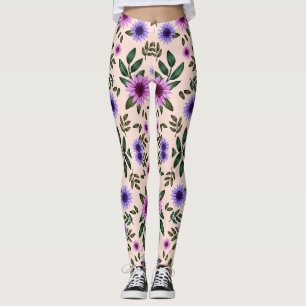 Leggings met een levendig bloemenpatroon