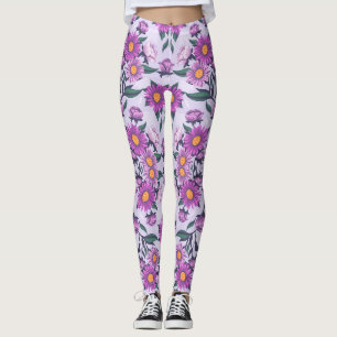 Leggings met een opvallend bloemenpatroon