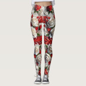 Leggings met Engels Rozen Design (Voorkant)