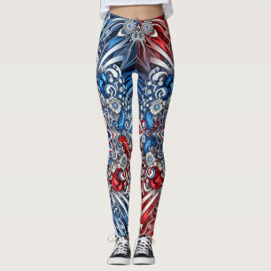 Leggings met Franse kleuren design