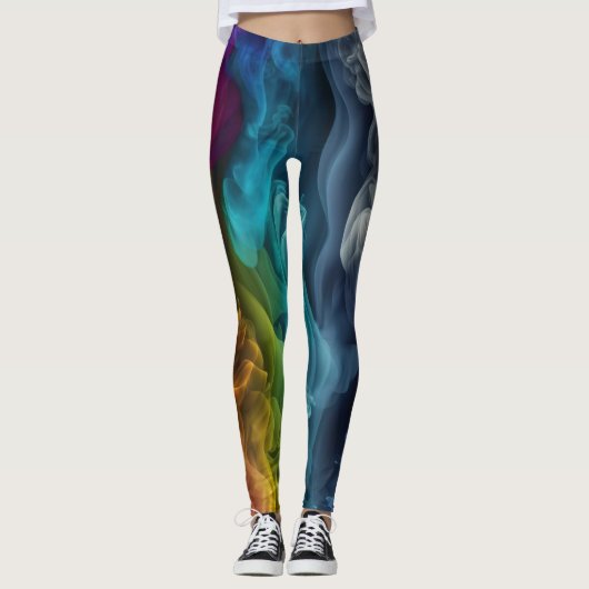 Leggings met gekleurde rook - Koel (Voorkant)