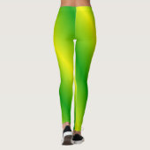 Leggings met groene en gele streep (Achterkant)