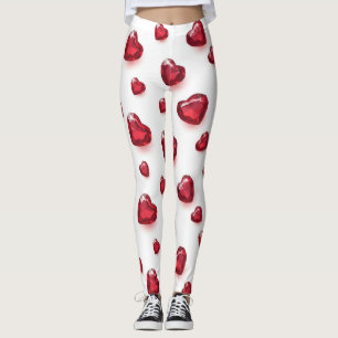 Leggings met hart van juwelen