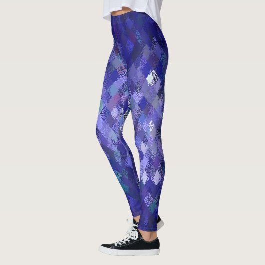 Leggings met het blauwe kleurmengeling-harlequin-p (Links)