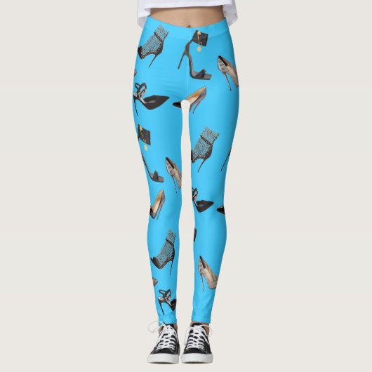 Leggings met hoge Hiel-schokken, collage Stiletto- (Voorkant)
