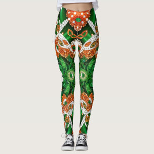 Leggings met Iers Kleuren ontwerp