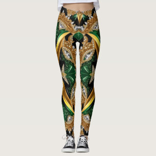 Leggings met Jamaicaanse kleuren ontwerp