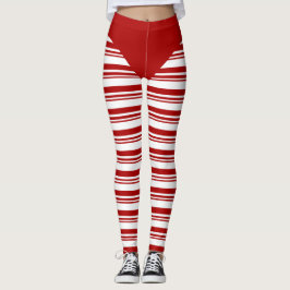 Leggings met kerstsnoepsuikerriet