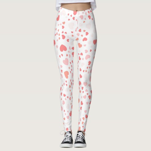 Leggings met klein hartprint (Voorkant)