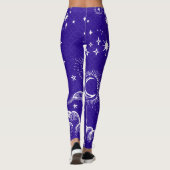 leggings met motor en sterren (WH/BLU/PUR) (Achterkant)