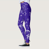 leggings met motor en sterren (WH/BLU/PUR) (Links)