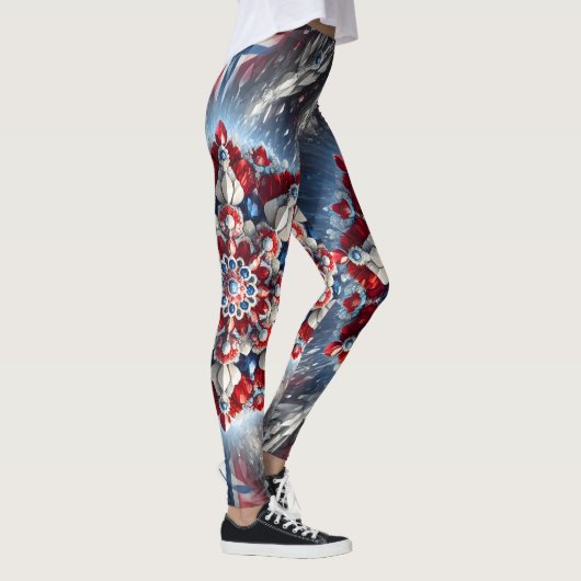 Leggings met Noors Kleuren ontwerp (Rechts)