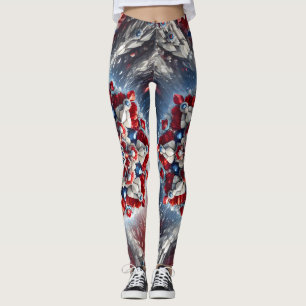 Leggings met Noors Kleuren ontwerp