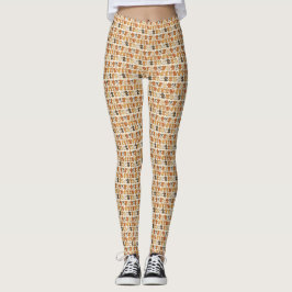 Leggings met puppypatroon