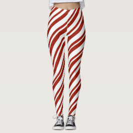 Leggings met rode en witte snoepriet
